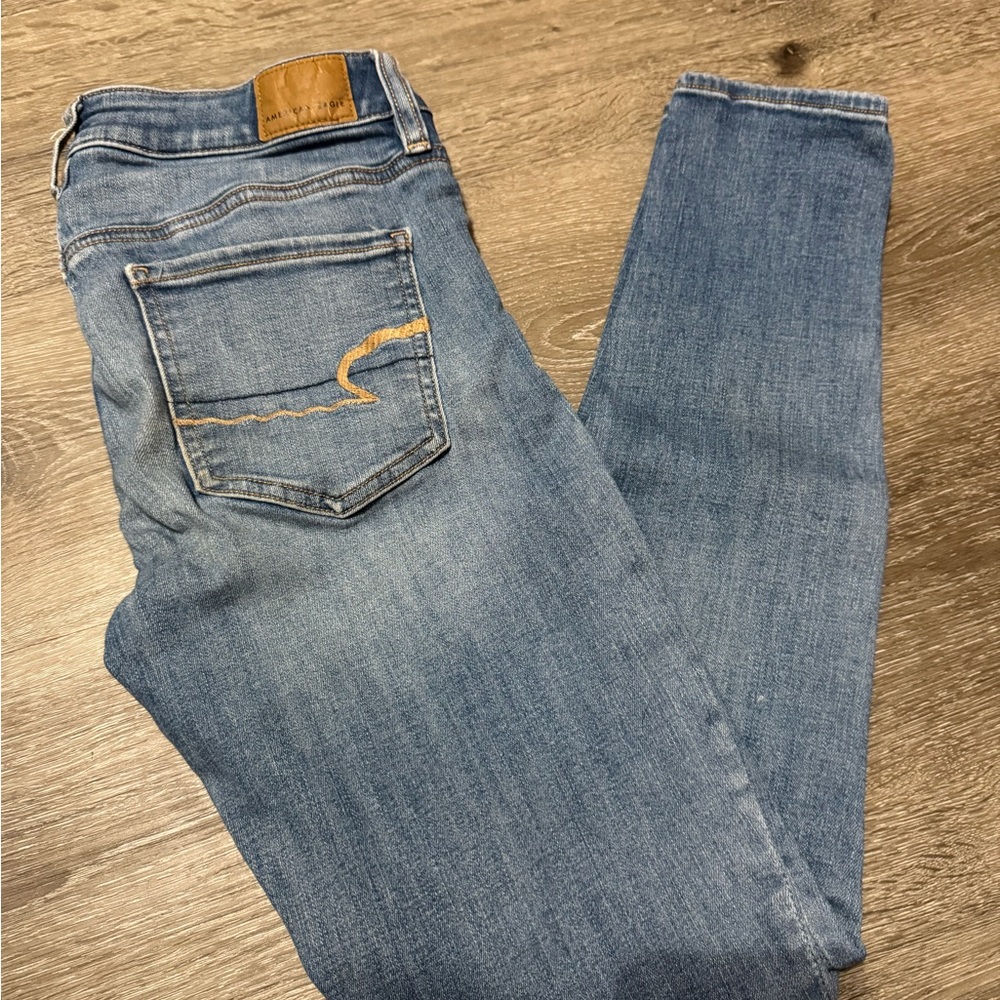 American Eagle Outfitters Women's Skinny Jeans - Light Blue